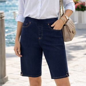 Dark Blue Denim capris